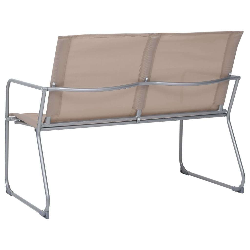 Salon de jardin 4 pcs Tissu et acier Taupe - XIOS
