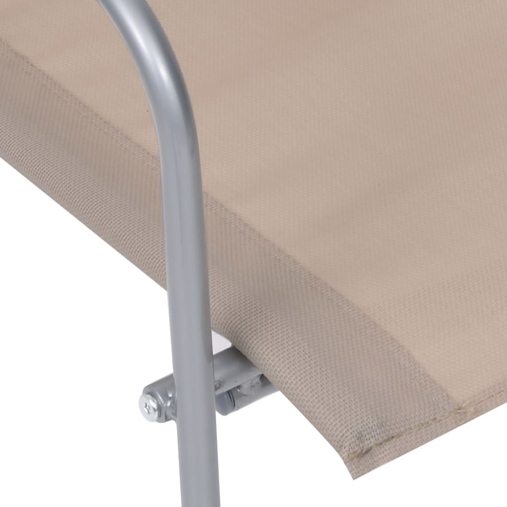 Salon de jardin 4 pcs Tissu et acier Taupe - XIOS