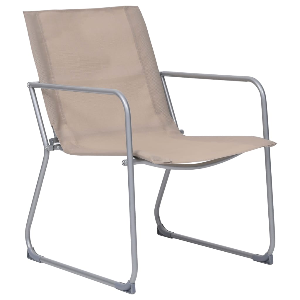 Salon de jardin 4 pcs Tissu et acier Taupe - XIOS