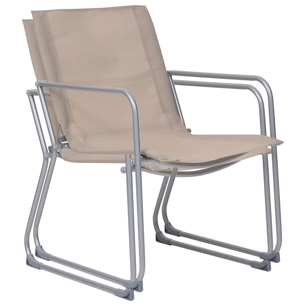 Salon de jardin 4 pcs Tissu et acier Taupe - XIOS