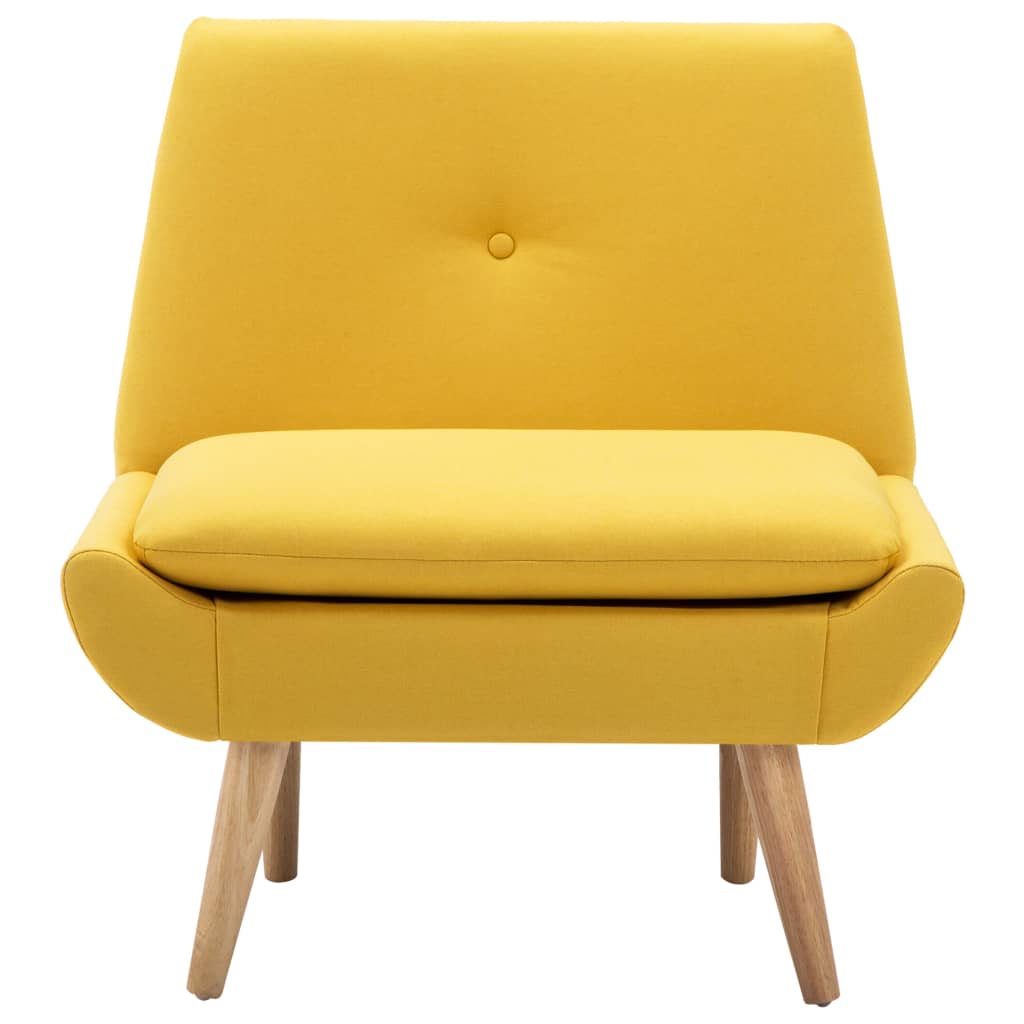 Fauteuil sans accoudoirs jaune tissu - XIOS