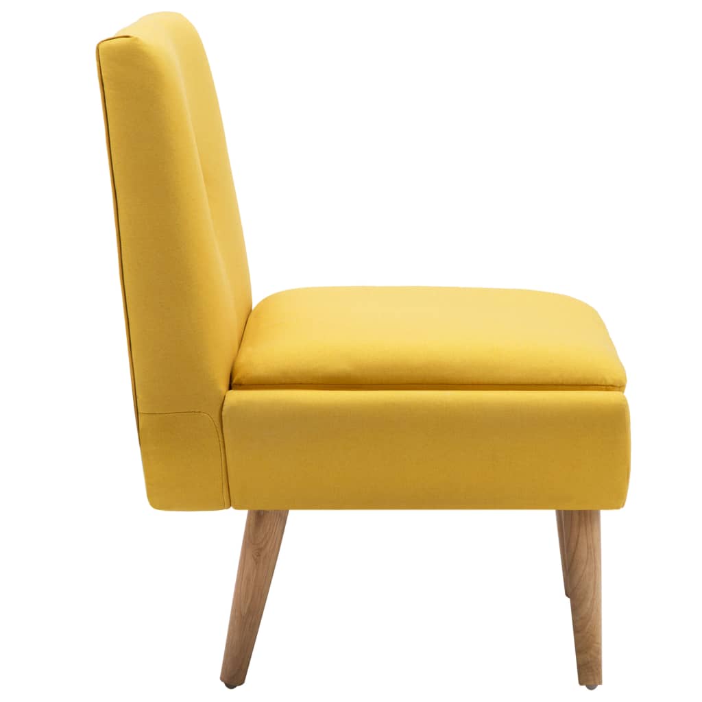 Fauteuil sans accoudoirs jaune tissu - XIOS