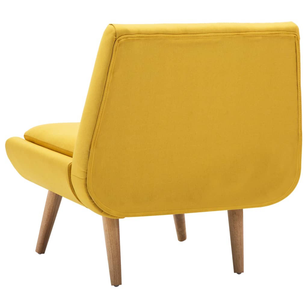 Fauteuil sans accoudoirs jaune tissu - XIOS