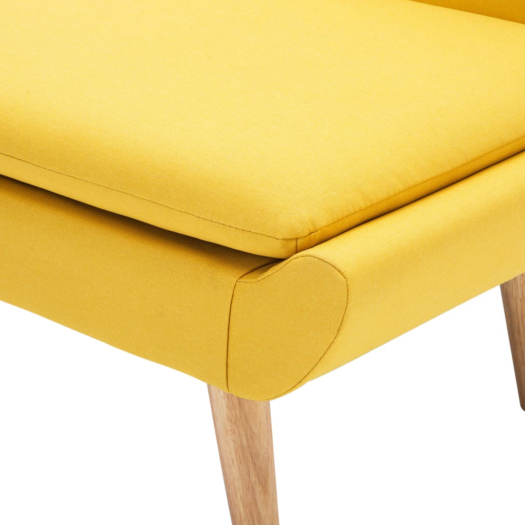 Fauteuil sans accoudoirs jaune tissu - XIOS