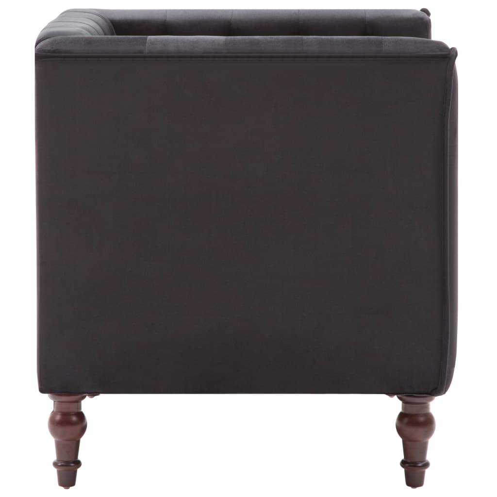 Fauteuil noir velours - XIOS