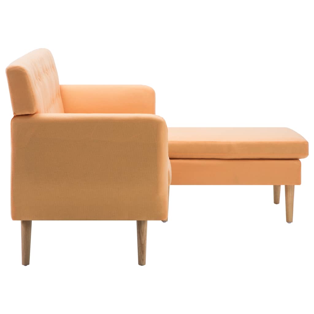 Canapé d'angle revêtement en tissu 171,5x138x81,5 cm orange - XIOS