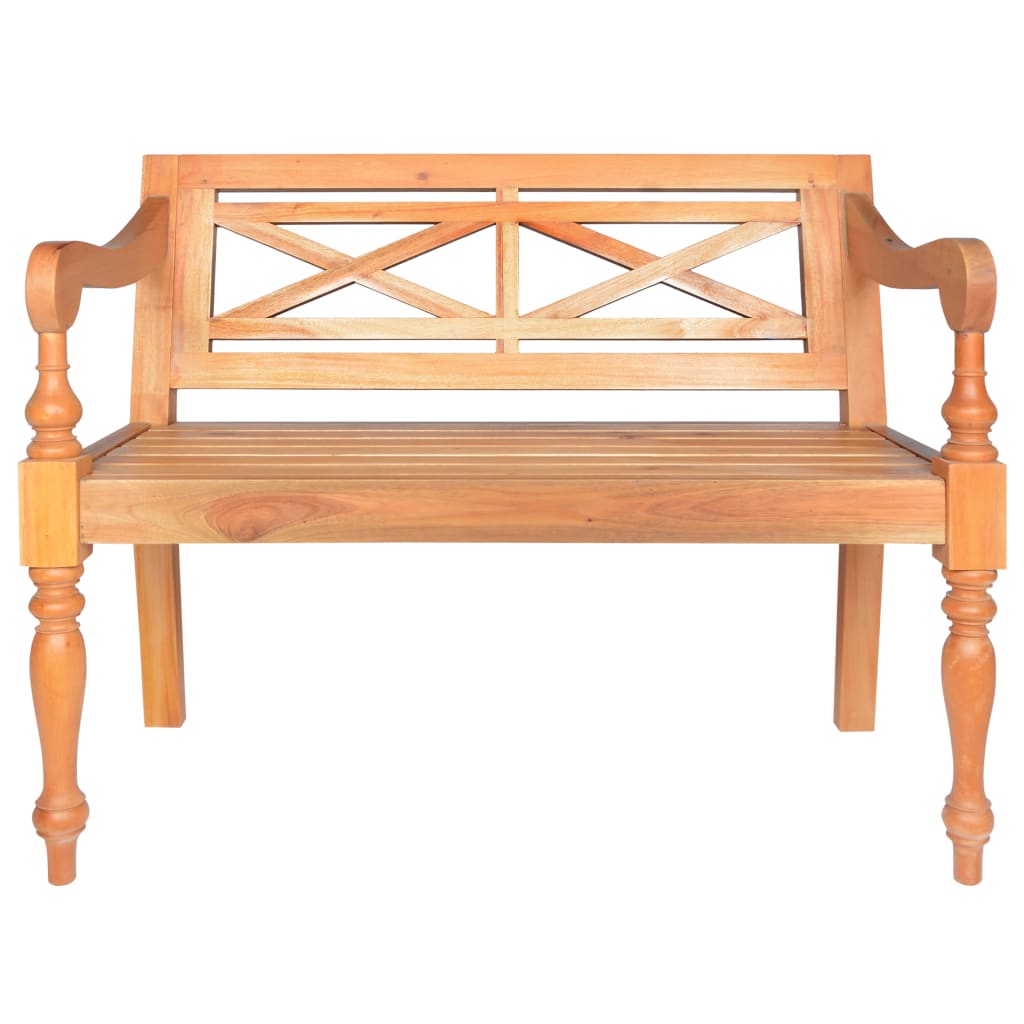Banc Batavia 98 cm Bois d'acajou massif Marron clair - XIOS