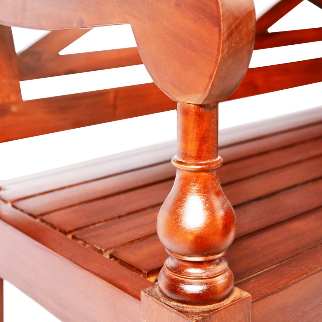 Banc Batavia 98 cm Bois d'acajou massif Marron foncé - XIOS