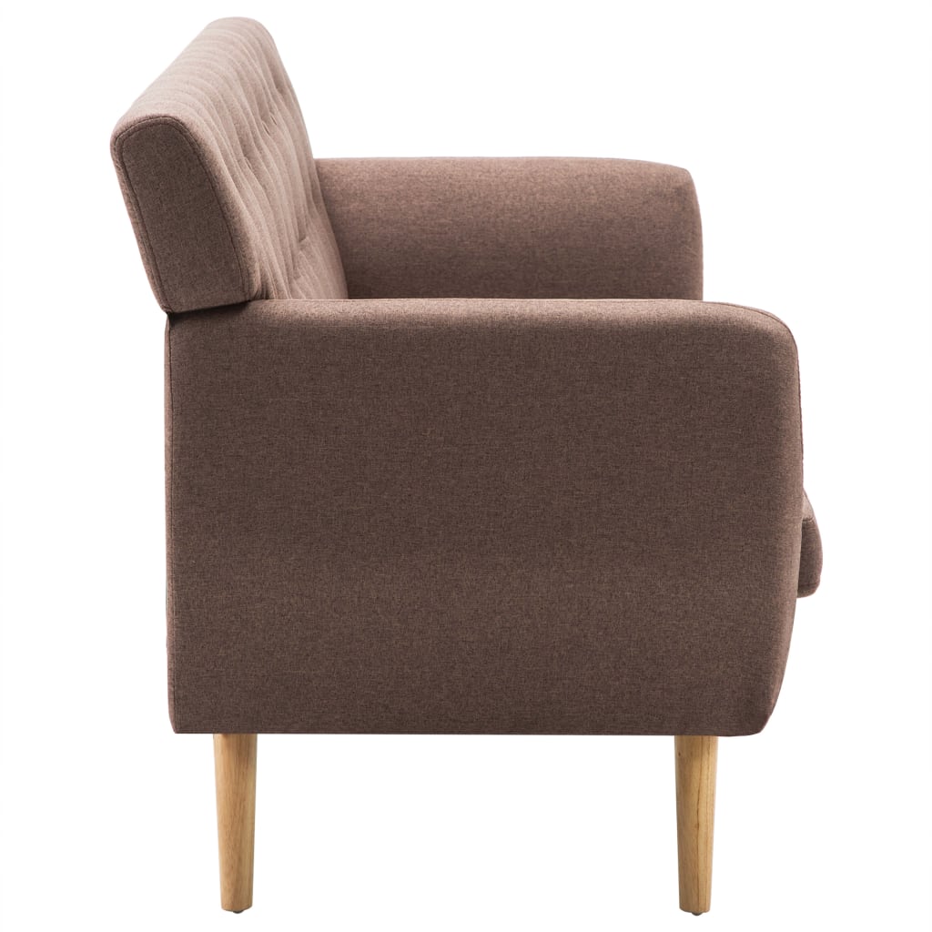 Canapé à 3 places revêtement en tissu 172x70x82 cm marron - XIOS