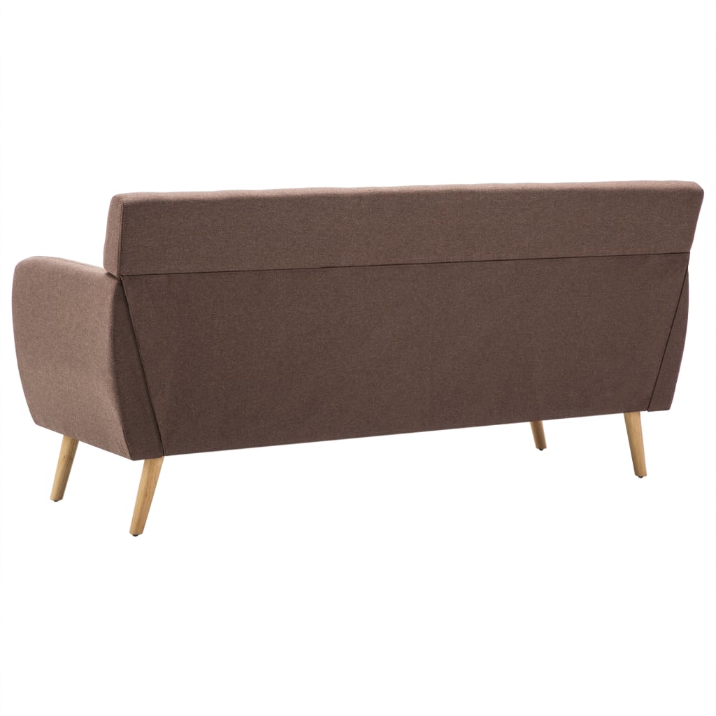 Canapé à 3 places revêtement en tissu 172x70x82 cm marron - XIOS