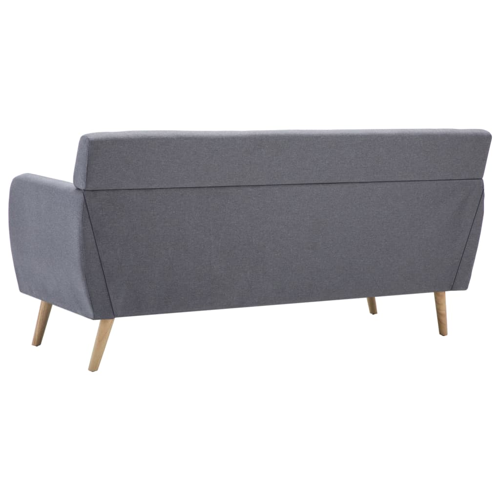 Canapé à 3 places revêtement en tissu 172x70x82 cm gris clair - XIOS