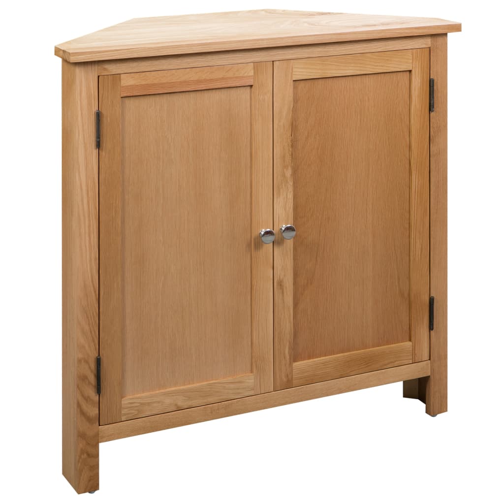 Armoire d'angle 80x33,5x78 cm Bois de chêne massif - XIOS