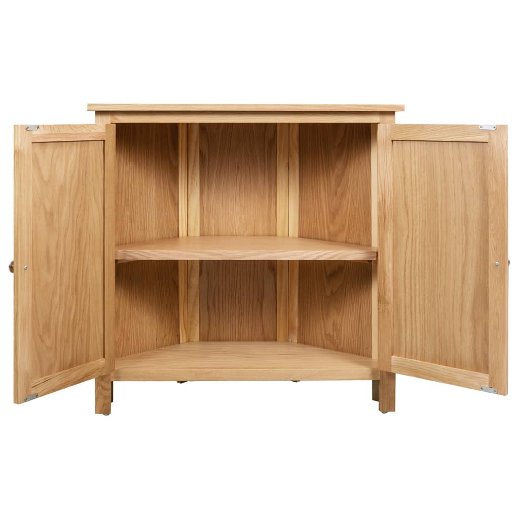 Armoire d'angle 80x33,5x78 cm Bois de chêne massif - XIOS