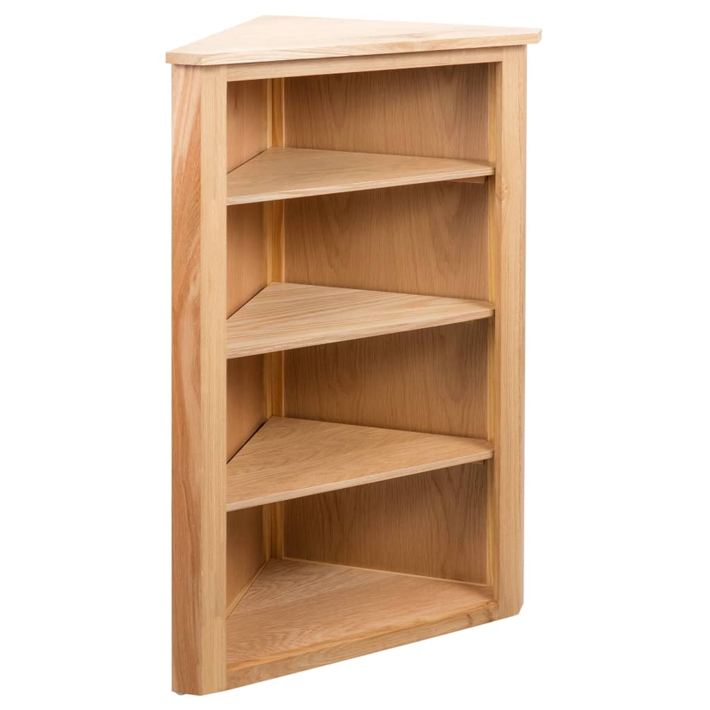 Étagère d'angle 59x36x100 cm Bois de chêne massif