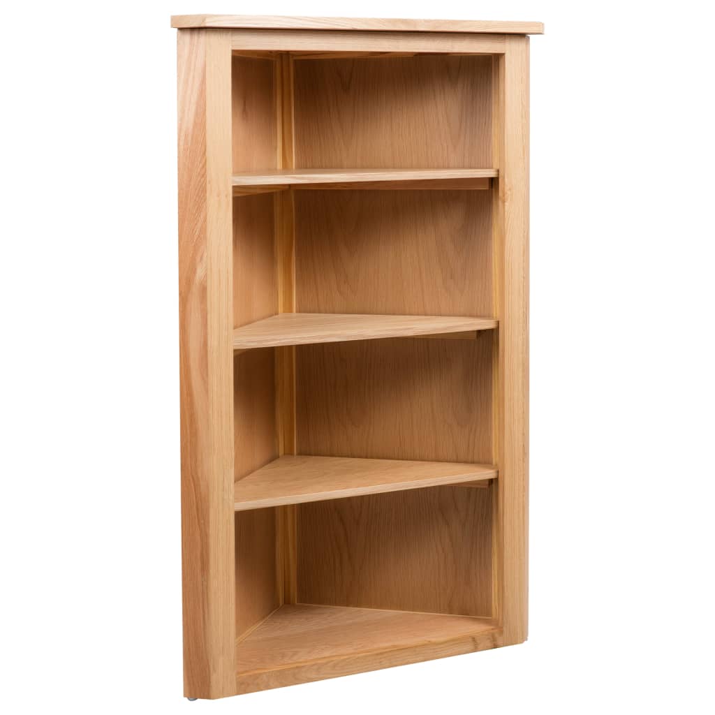 Étagère d'angle 59x36x100 cm Bois de chêne massif