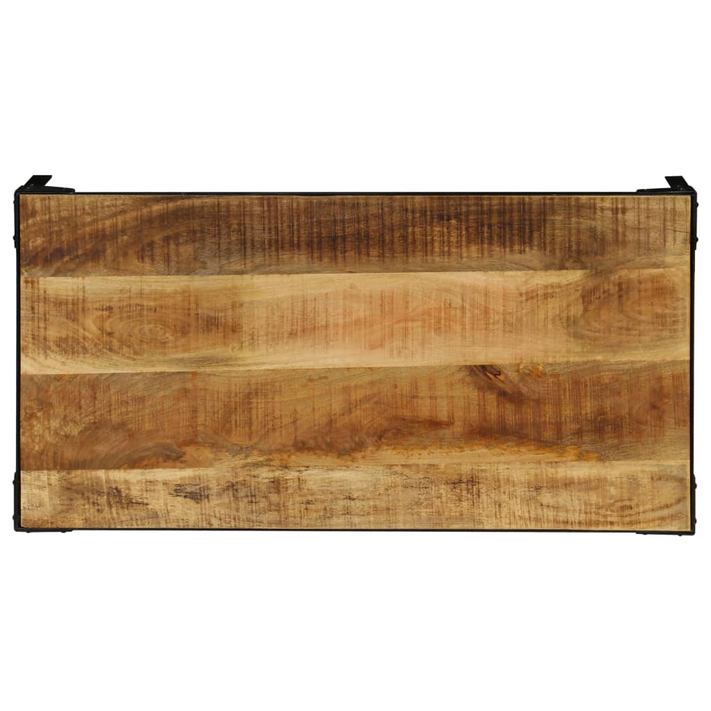 Table basse Bois massif de manguier brut et acier 110 cm - XIOS