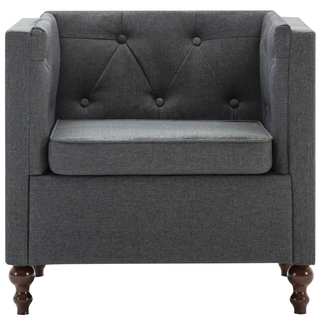 Fauteuil gris foncé tissu XIOS