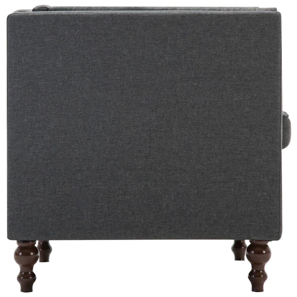 Fauteuil gris foncé tissu XIOS