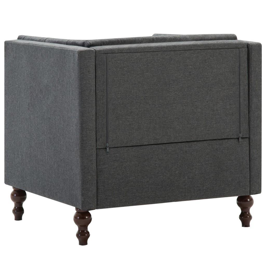 Fauteuil gris foncé tissu XIOS