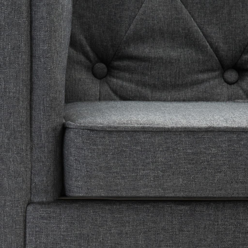 Fauteuil gris foncé tissu XIOS