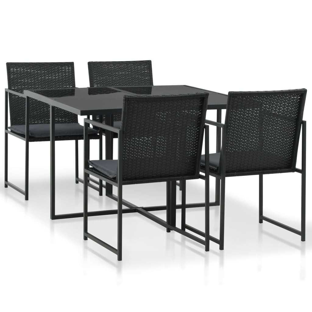 Ensemble à manger d'extérieur 5pcs avec coussins Résine tressée - XIOS