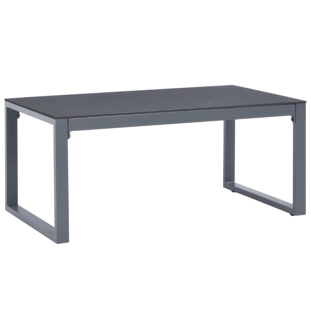 Salon de jardin 3 pcs et coussins Aluminium Noir - XIOS