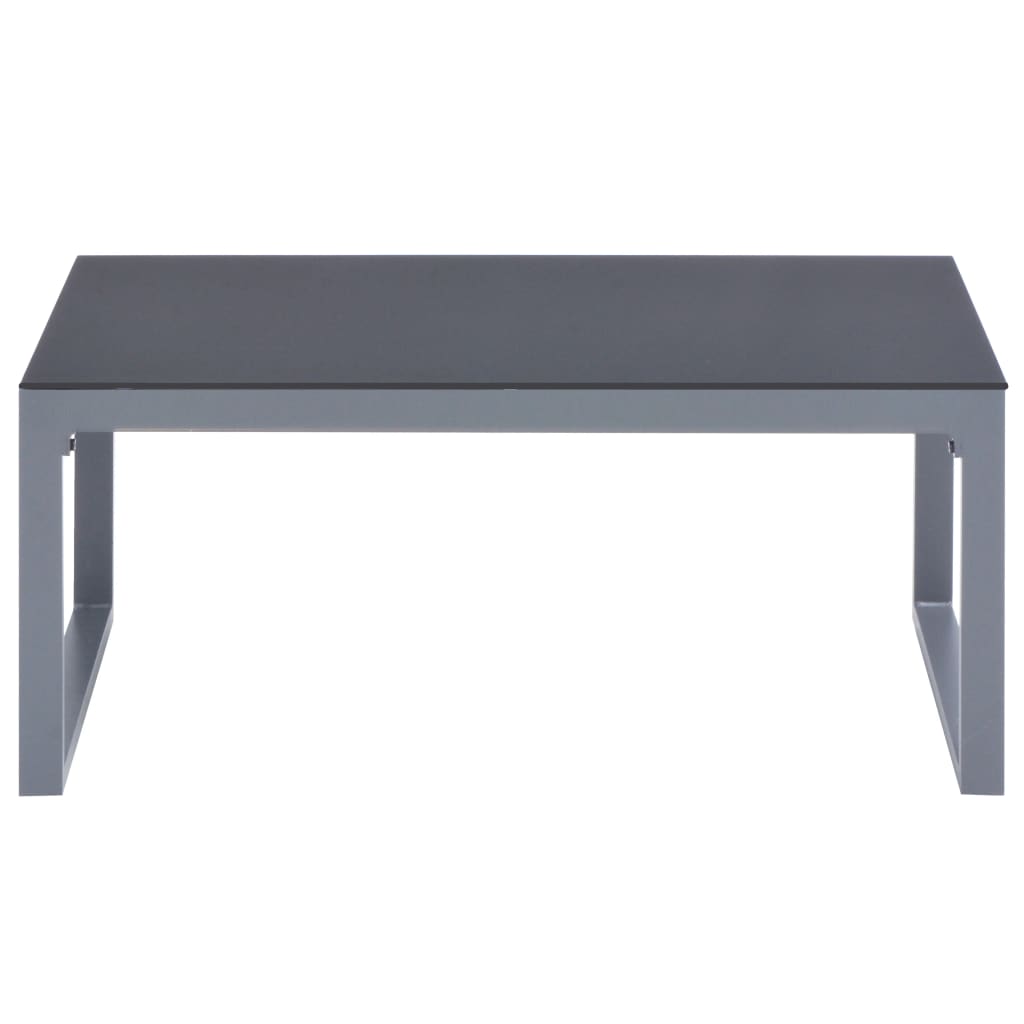 Salon de jardin 3 pcs et coussins Aluminium Noir - XIOS