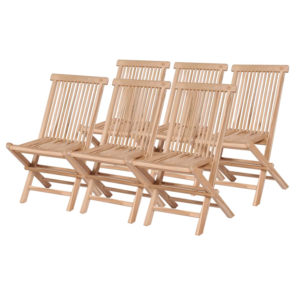 Ensemble à manger d'extérieur pliable 7 pcs Bois solide de teck - XIOS
