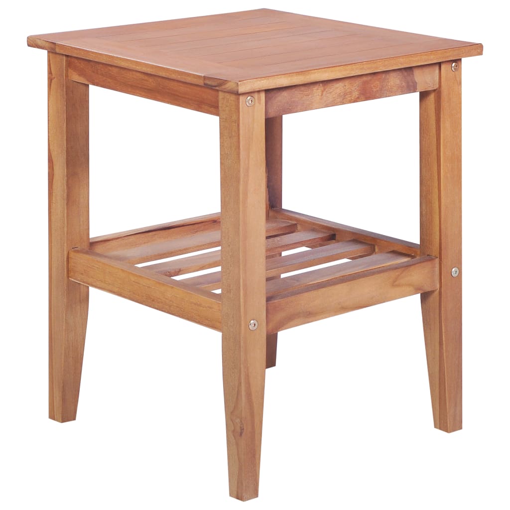 Table basse 40x40x50 cm Carrée Teck solide - XIOS