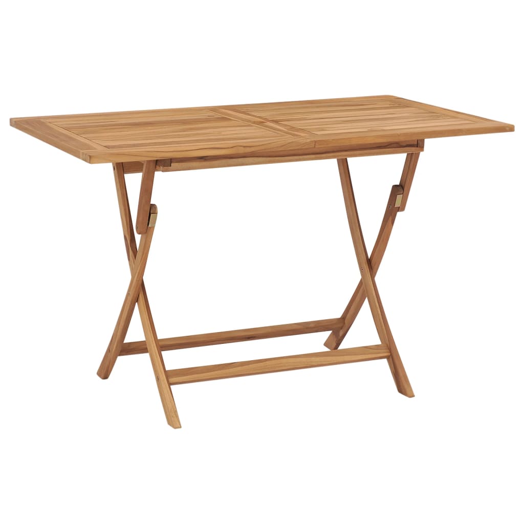 Table pliable de jardin 120x70x75 cm Bois de teck solide Tables de jardin vidaXL