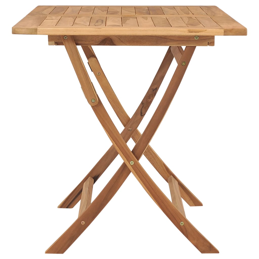 Table pliable de jardin 120x70x75 cm Bois de teck solide Tables de jardin vidaXL