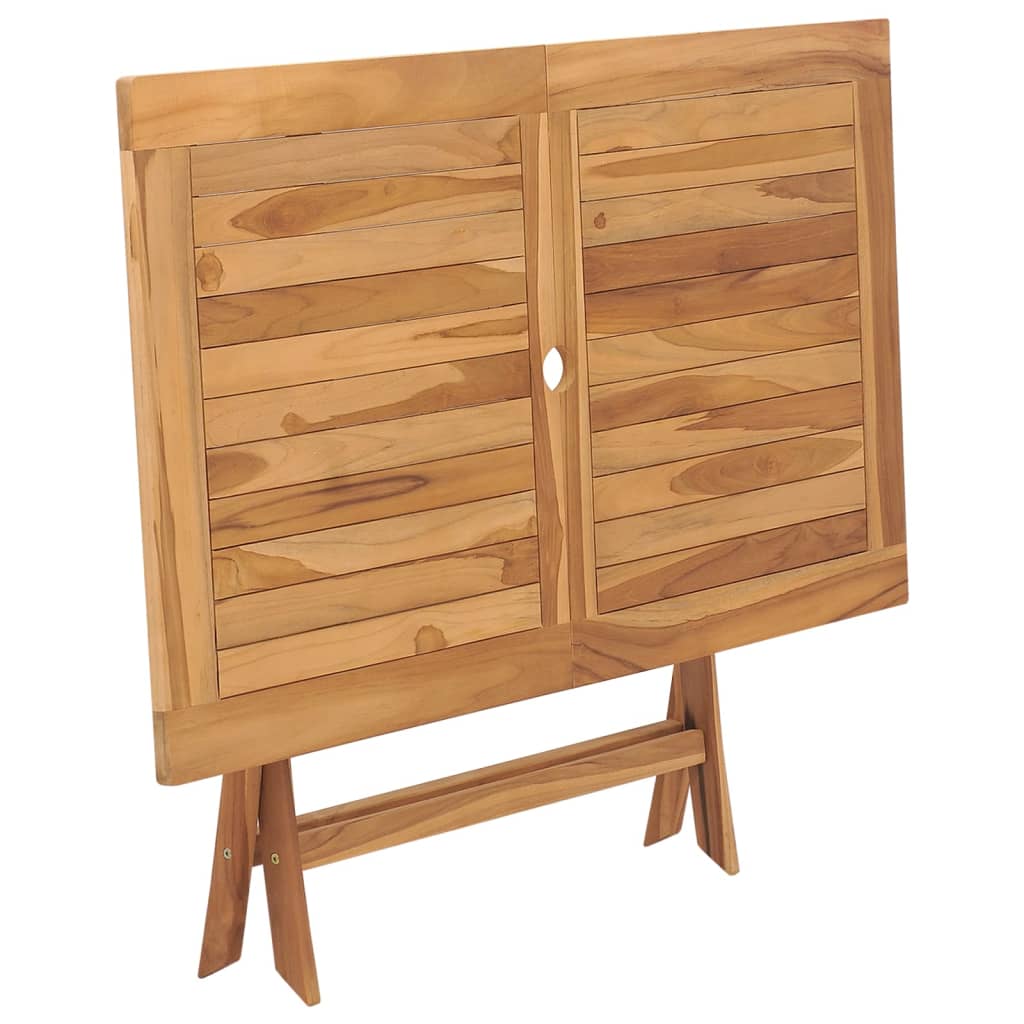 Table pliable de jardin 120x70x75 cm Bois de teck solide Tables de jardin vidaXL