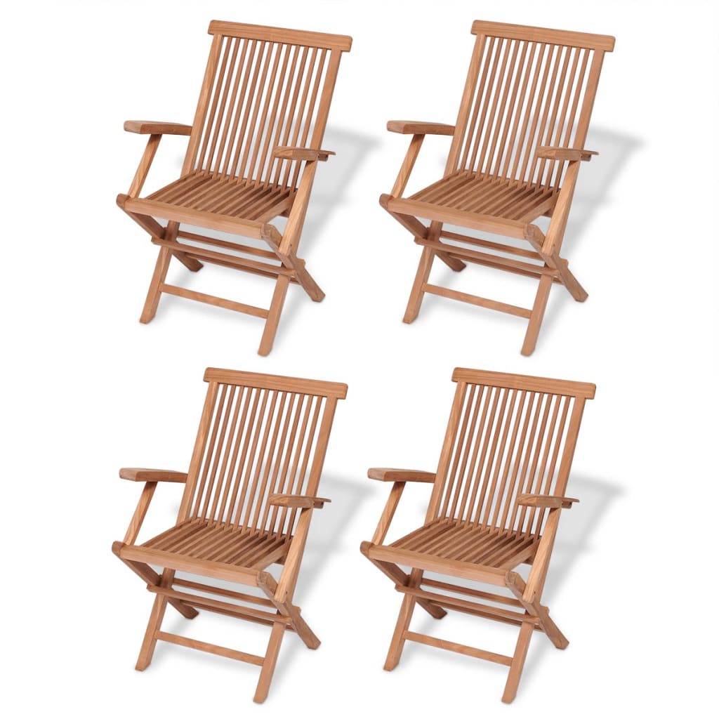 Ensemble à manger de jardin 5 pcs Bois de teck massif - XIOS