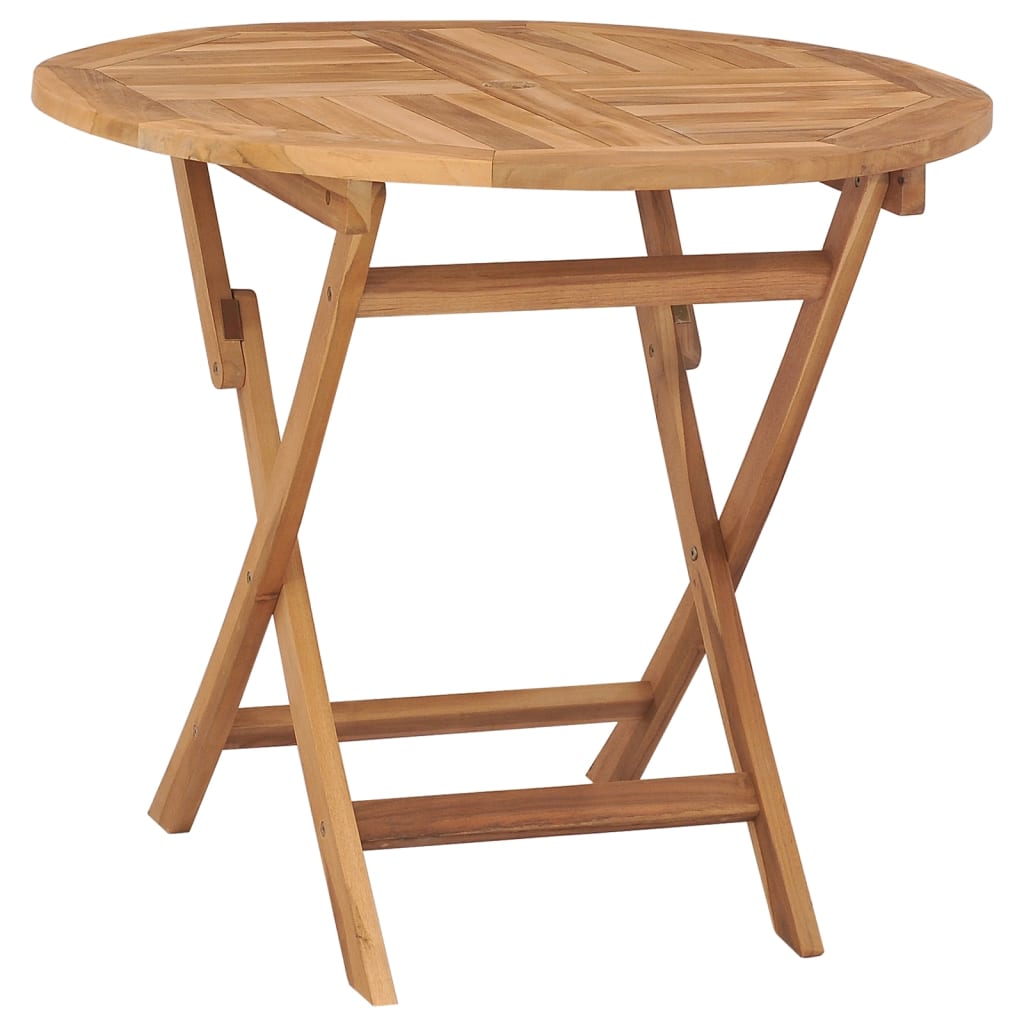 Table pliable de jardin 85x76 cm Bois de teck solide Tables de jardin vidaXL