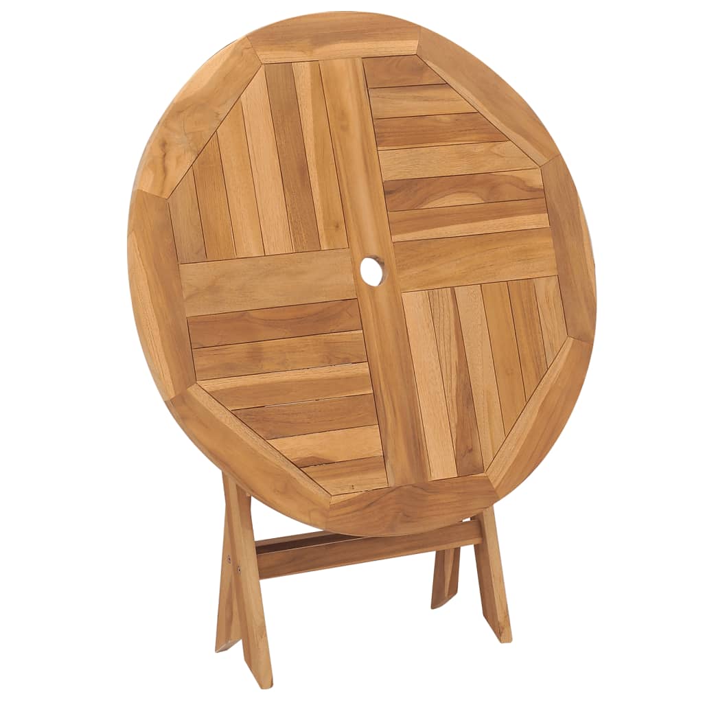 Table pliable de jardin 85x76 cm Bois de teck solide Tables de jardin vidaXL