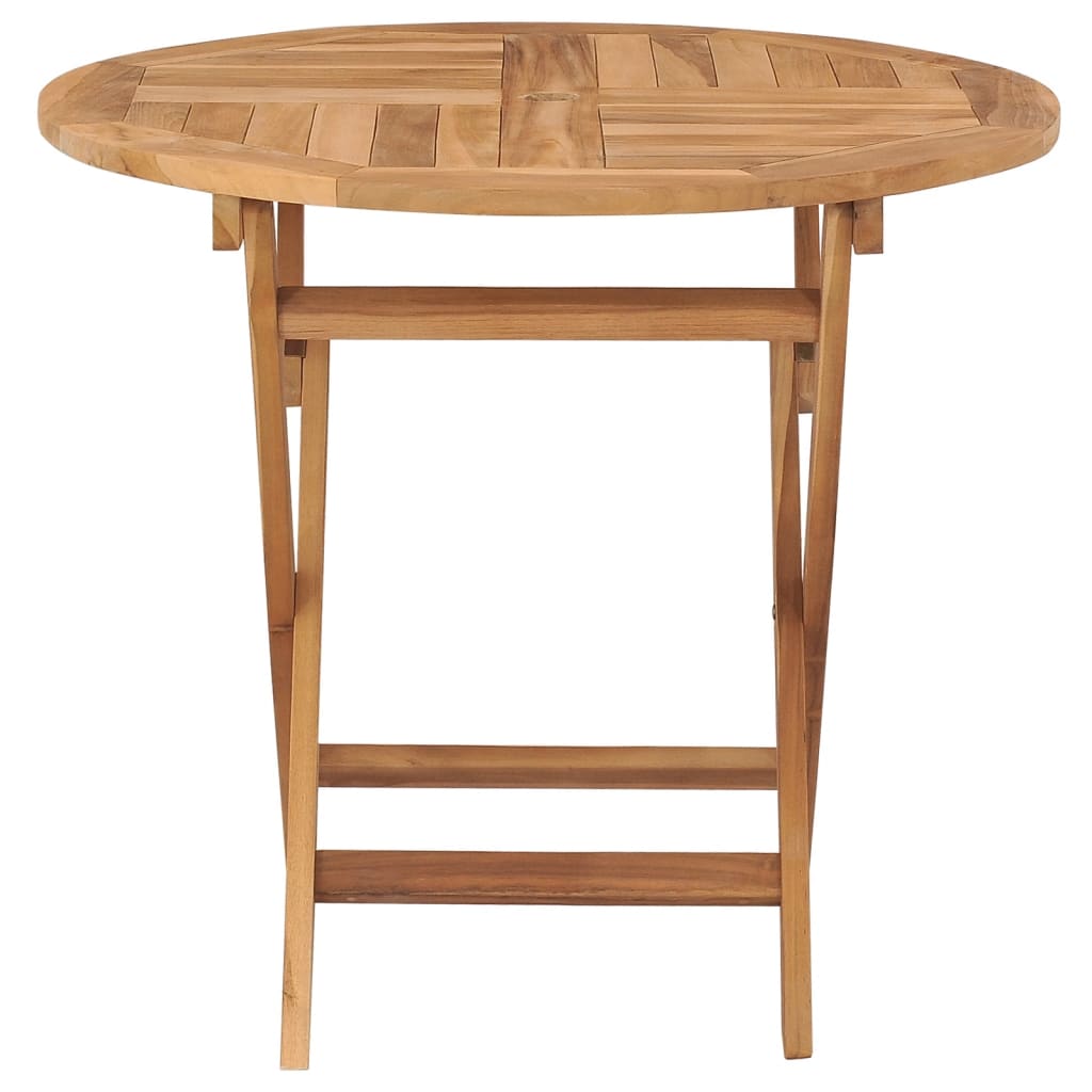 Table pliable de jardin 85x76 cm Bois de teck solide Tables de jardin vidaXL