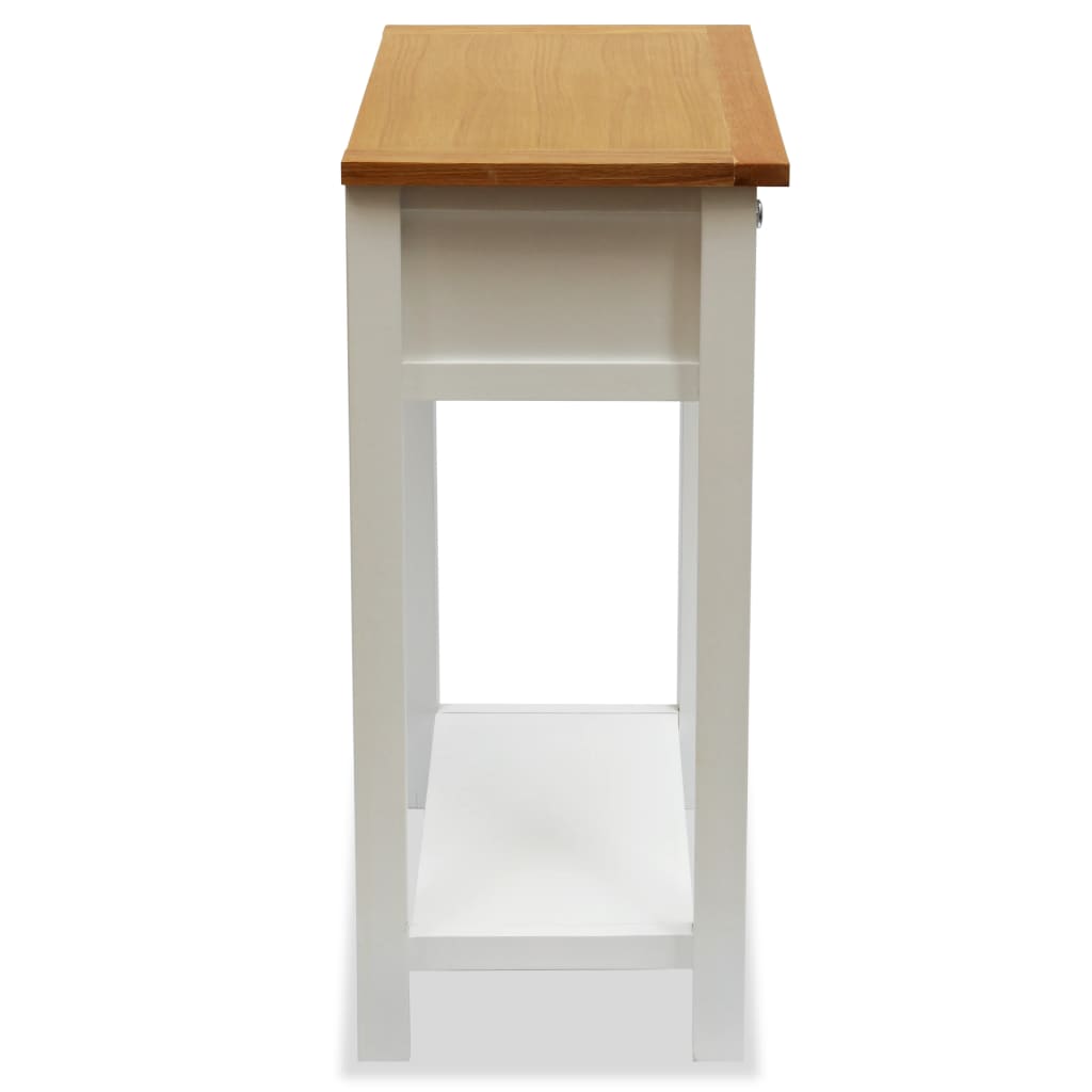 Table d'appoint 50 x 32 x 75 cm Bois de chêne massif - XIOS