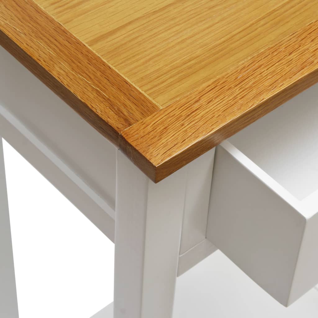 Table d'appoint 50 x 32 x 75 cm Bois de chêne massif - XIOS