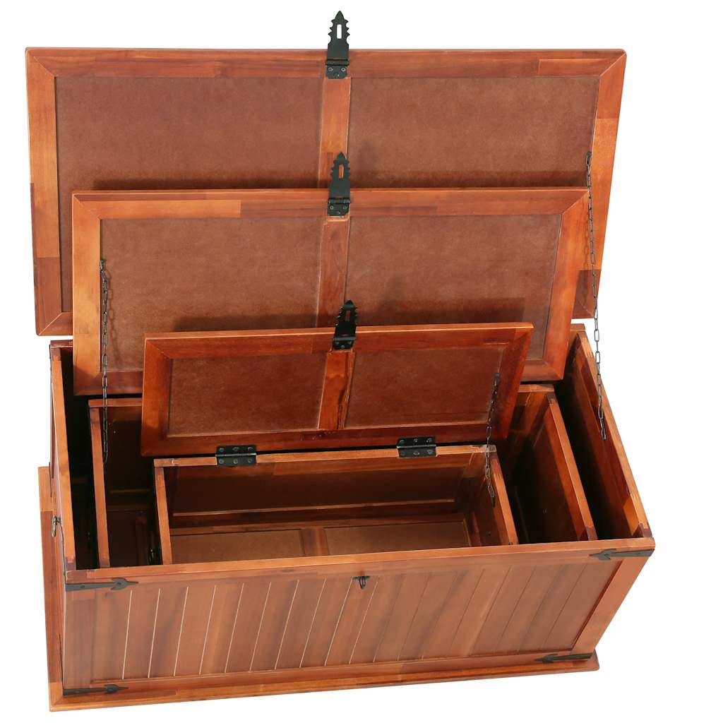Coffres de rangement 3 pcs Bois d'acacia solide - XIOS