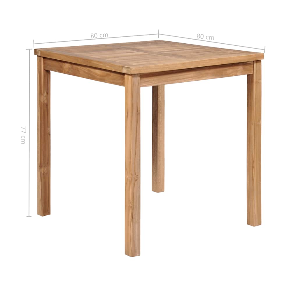 Ensemble à manger d'extérieur 5pcs Bois solide de teck