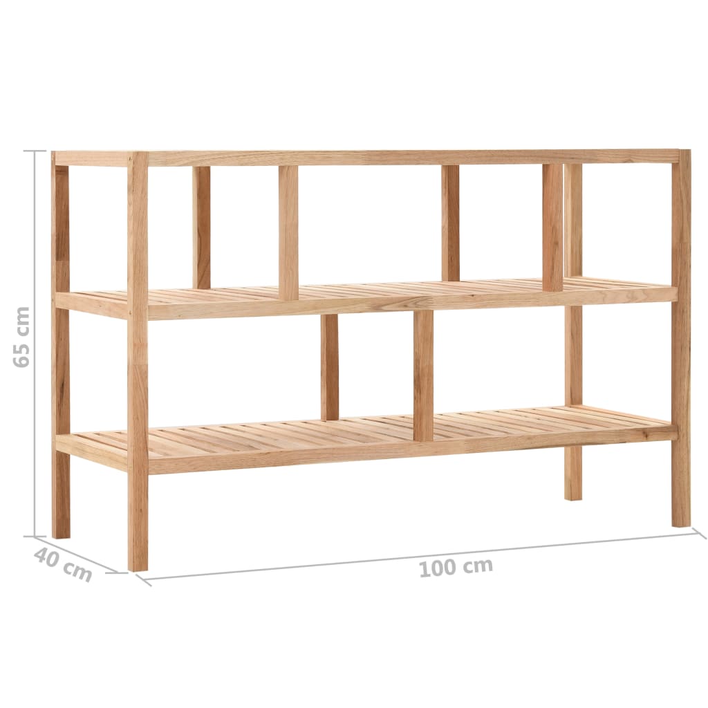 Étagère de salle de bain Bois de noyer massif 100x40x65 cm - XIOS