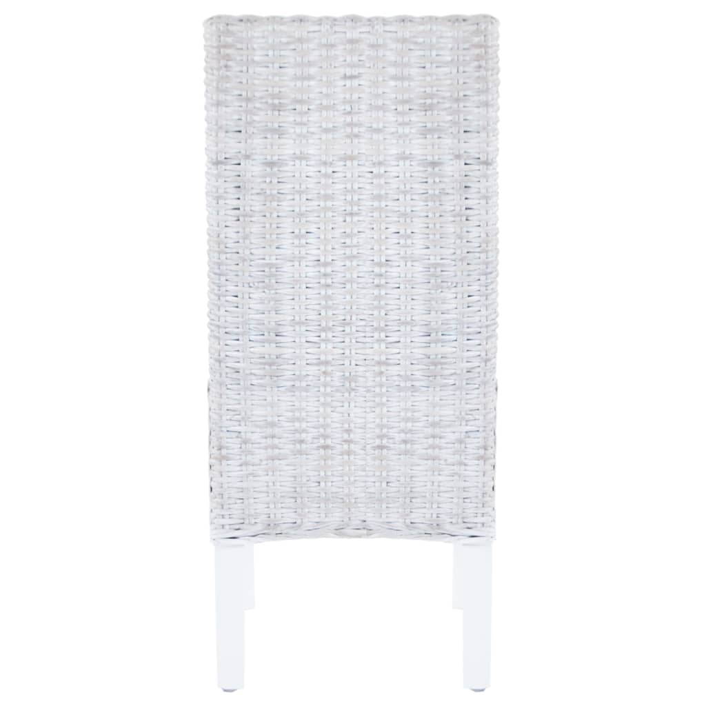 Chaise à manger lot de 6 rotin Kubu et bois de manguier