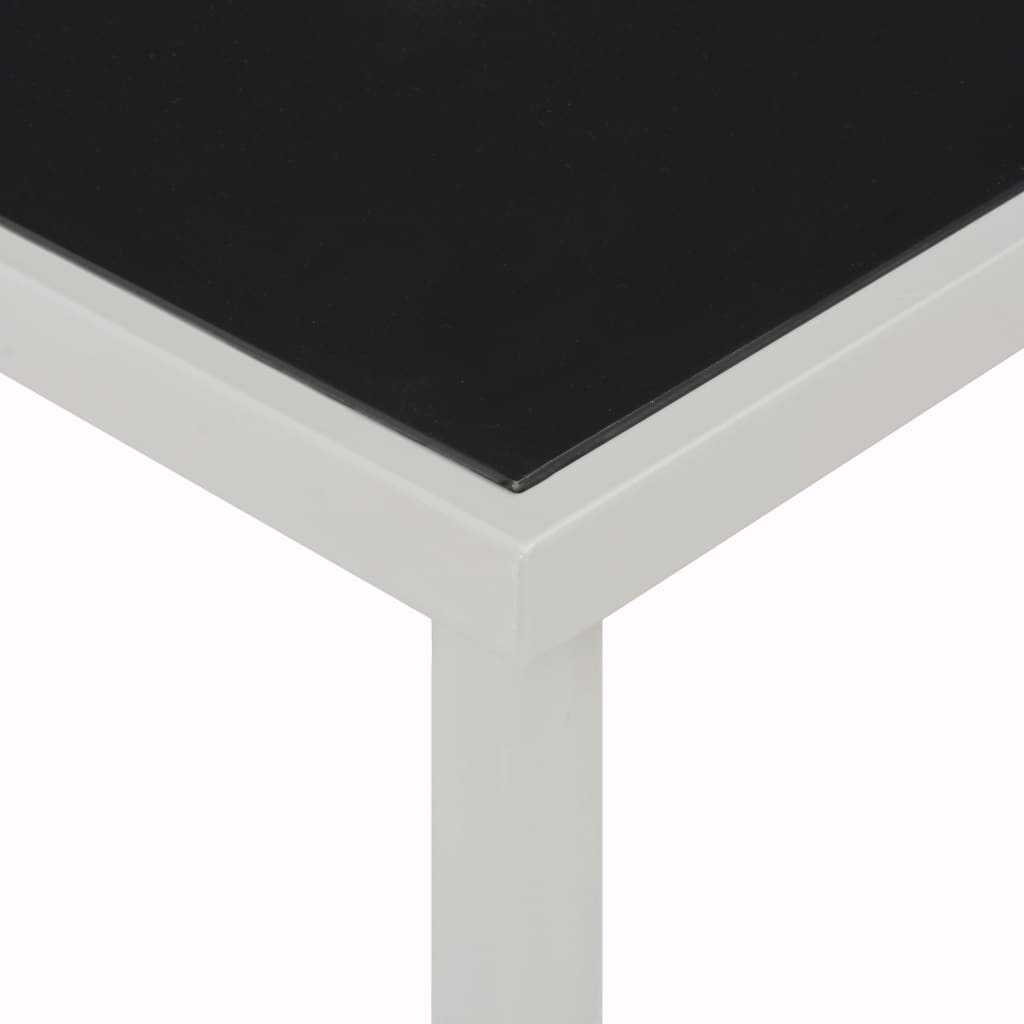 Table de jardin Noir 220x90x74,5 cm Acier Tables de jardin vidaXL