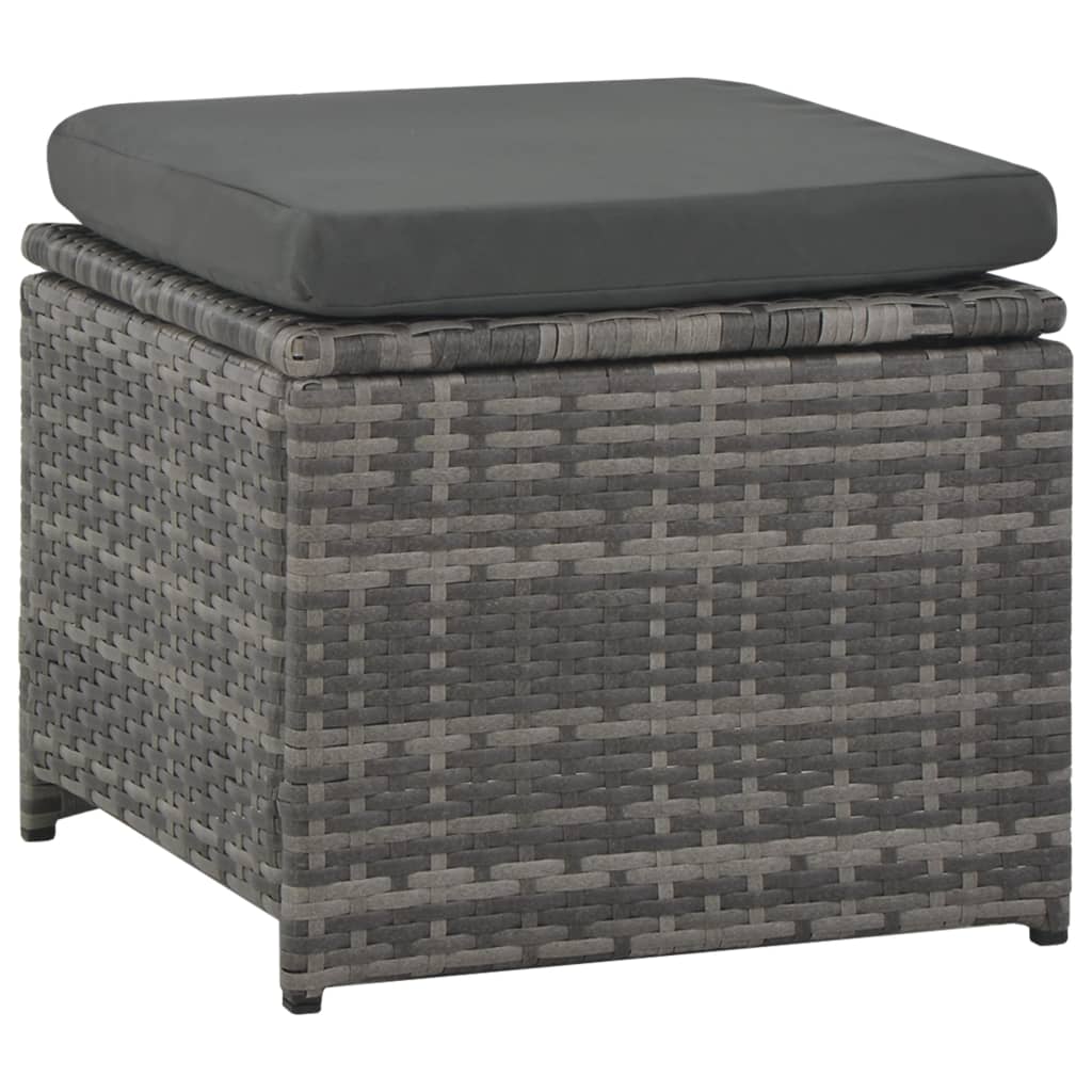 Salon de jardin avec coussins 6 pcs Résine tressée Gris - XIOS