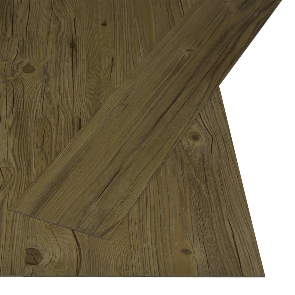 Dalles de plancher autoadhésives 4,46 m² 3 mm PVC marron Tapis & revêtements de sol vidaXL