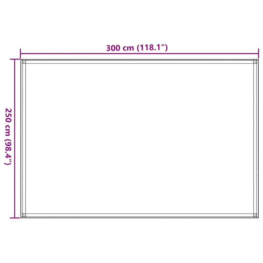 Tapis de tente 250 x 300 cm PEHD Vert Accessoires de tente vidaXL