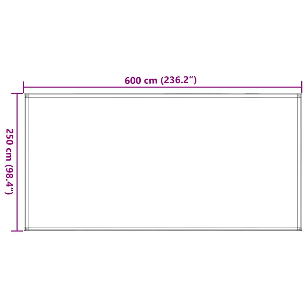 Tapis de tente 250 x 600 cm PEHD Vert Accessoires de tente vidaXL