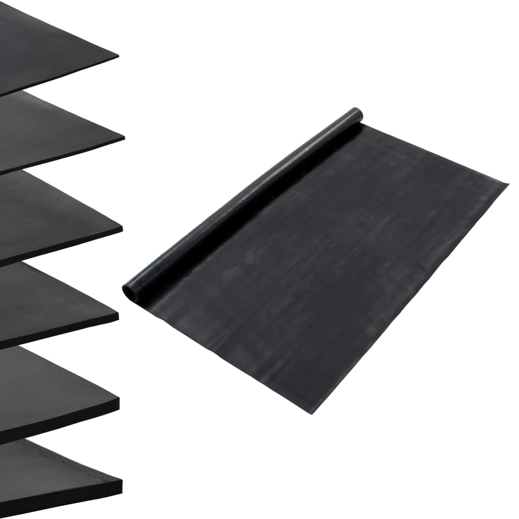Tapis en caoutchouc antidérapant 1,2x5 m 1 mm Lisse Tapis & revêtements de sol vidaXL
