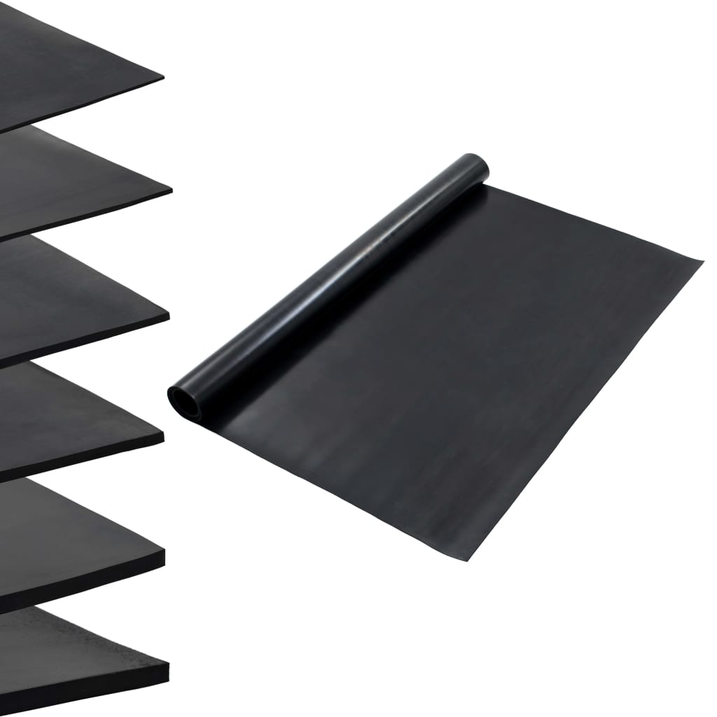 Tapis en caoutchouc antidérapant 1,2x2 m 2 mm Lisse Tapis & revêtements de sol vidaXL