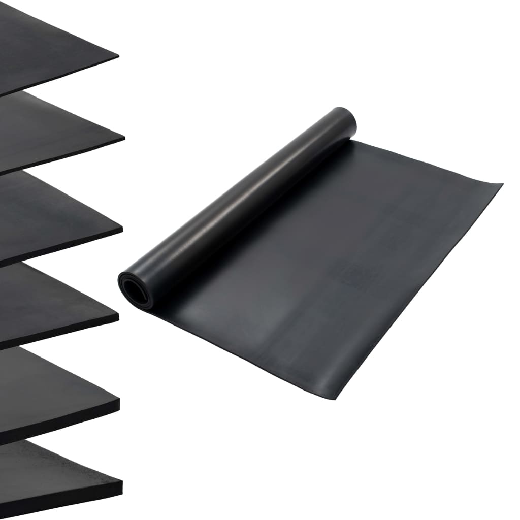 Tapis en caoutchouc antidérapant 1,2x2 m 6 mm Lisse Tapis & revêtements de sol vidaXL